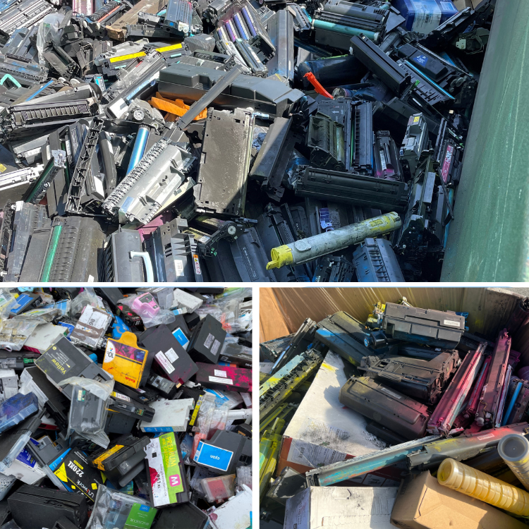 Printer cartridge waste in landfills